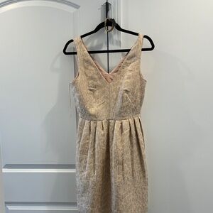 Elegant Cream Sleeveless Dress